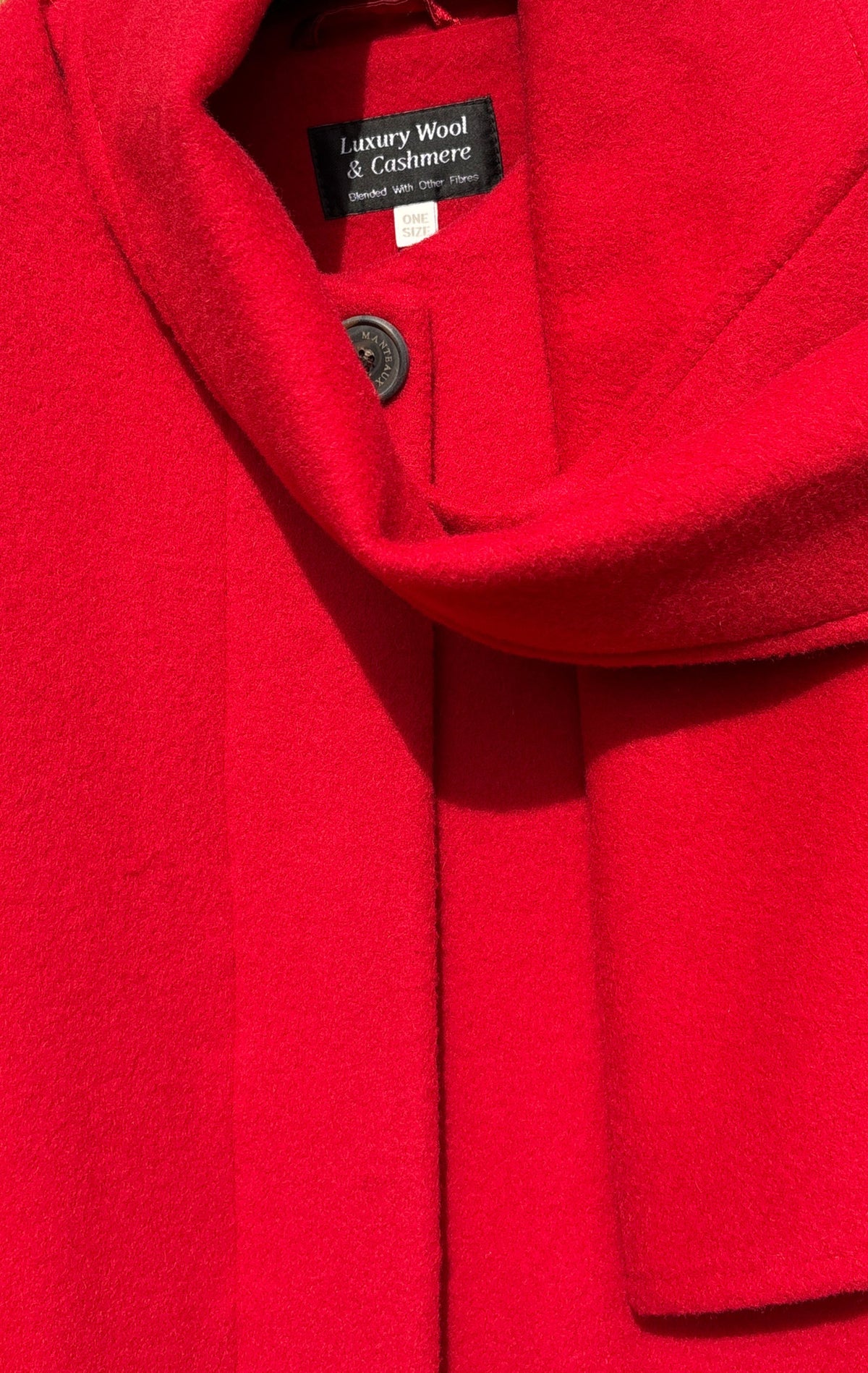 Wool & Cashmere Cape in Red