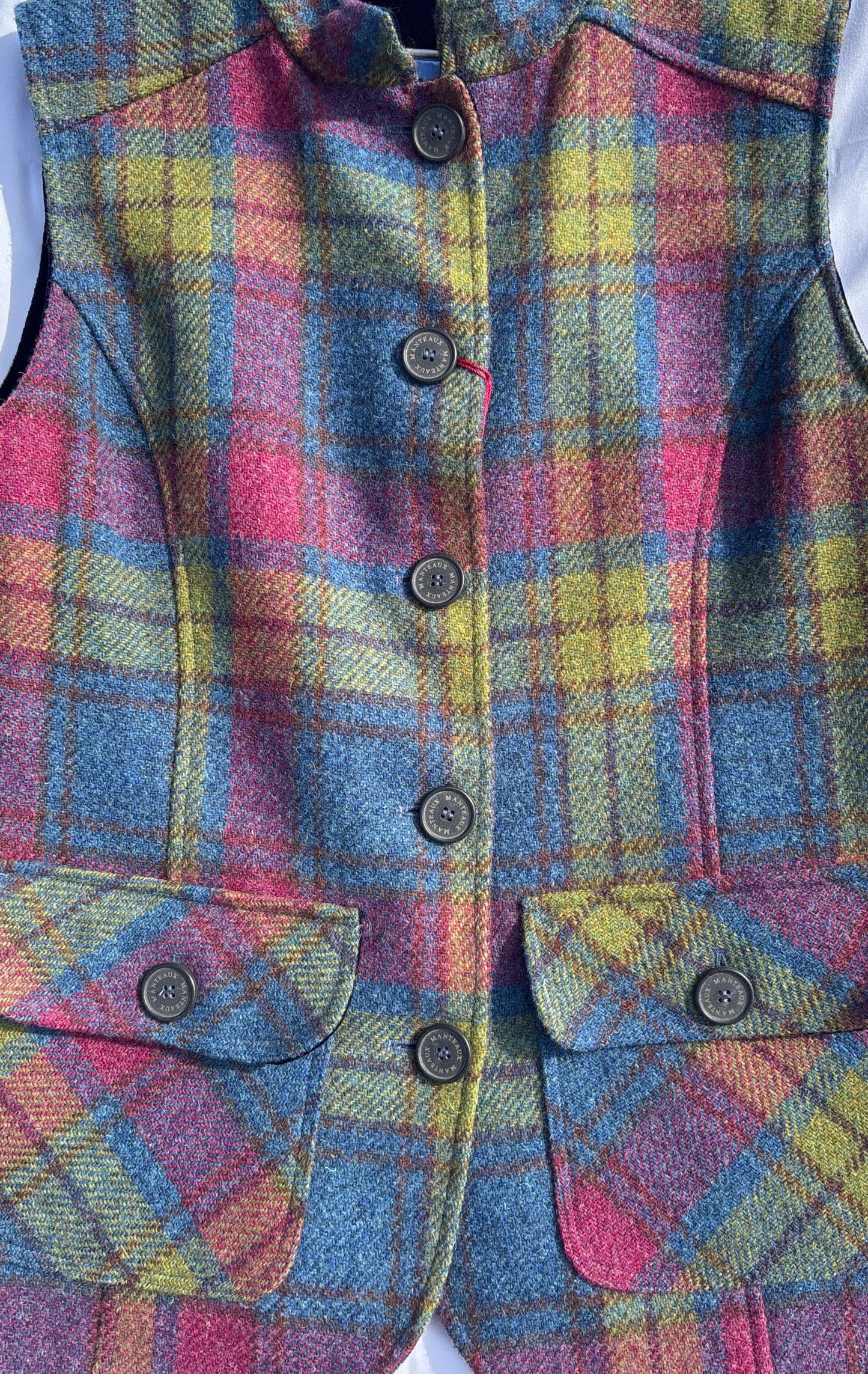 Harris Tweed Gilet in Heather Check