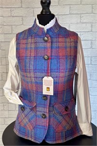 Harris Tweed Gilet, Lavender Check