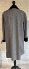  Ladies Herringbone Wool Swing Coat, Black and Grey