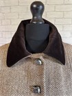 Ladies Herringbone Wool Swing Coat, Sand