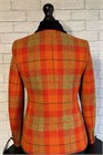 Ladies Tailored Tweed Jacket, Orange Check